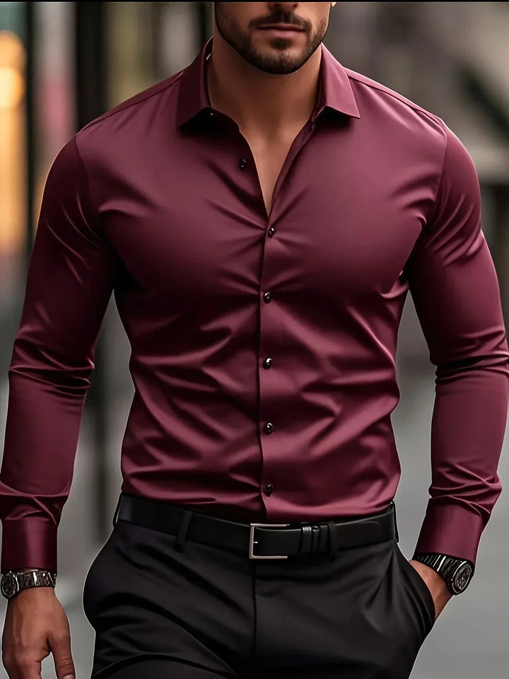 Найчо - Елегантна риза с дълги ръкави и копчета