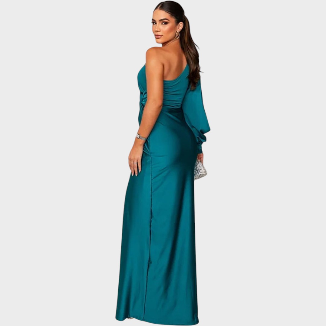 Марика – Елегантна дълга рокля на едно рамо