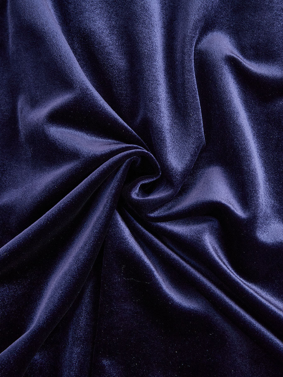 Росица - Тъмносиня миди рокля с дълъг ръкав