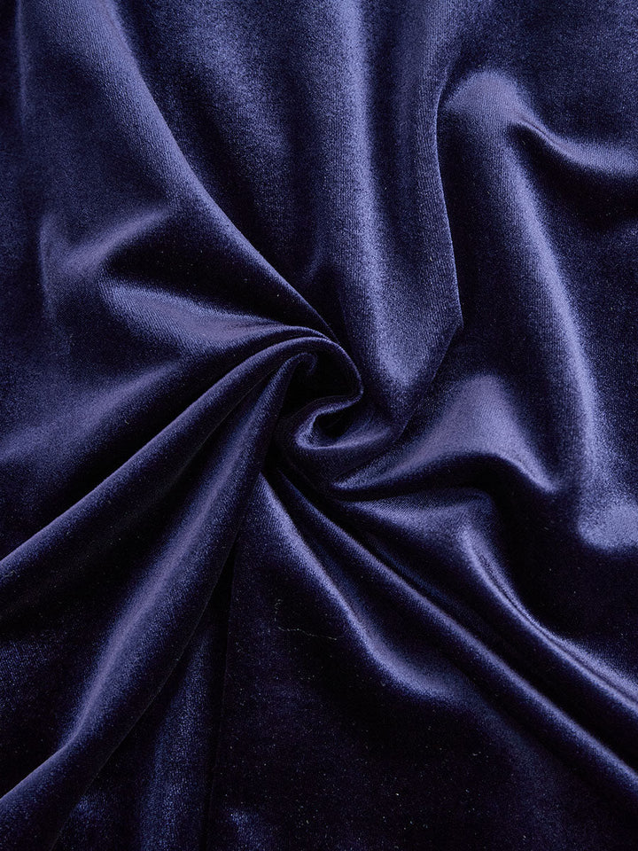 Росица - Тъмносиня миди рокля с дълъг ръкав