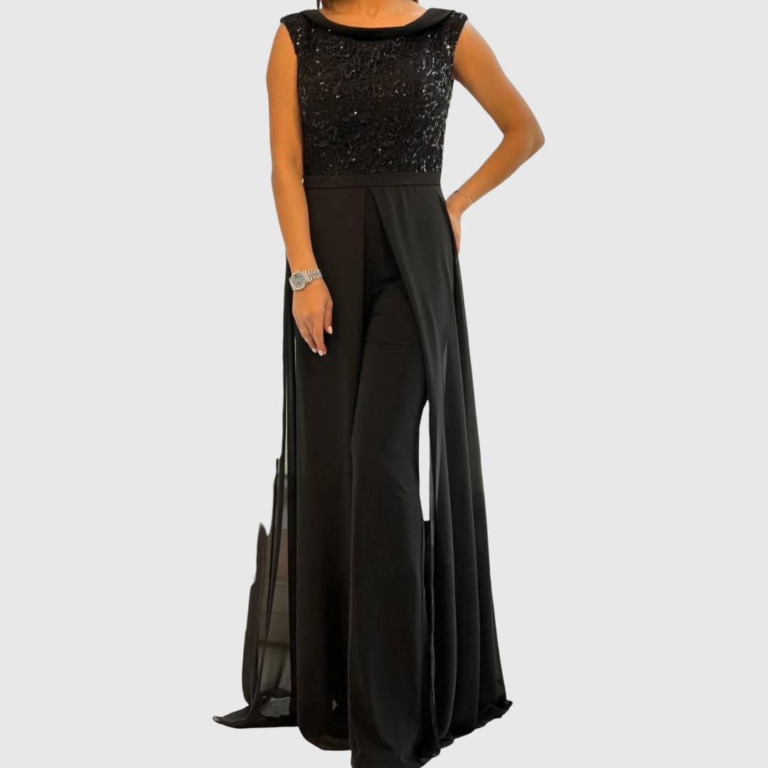 Зораида Куин | Стилен безръкавен гащеризон рокля