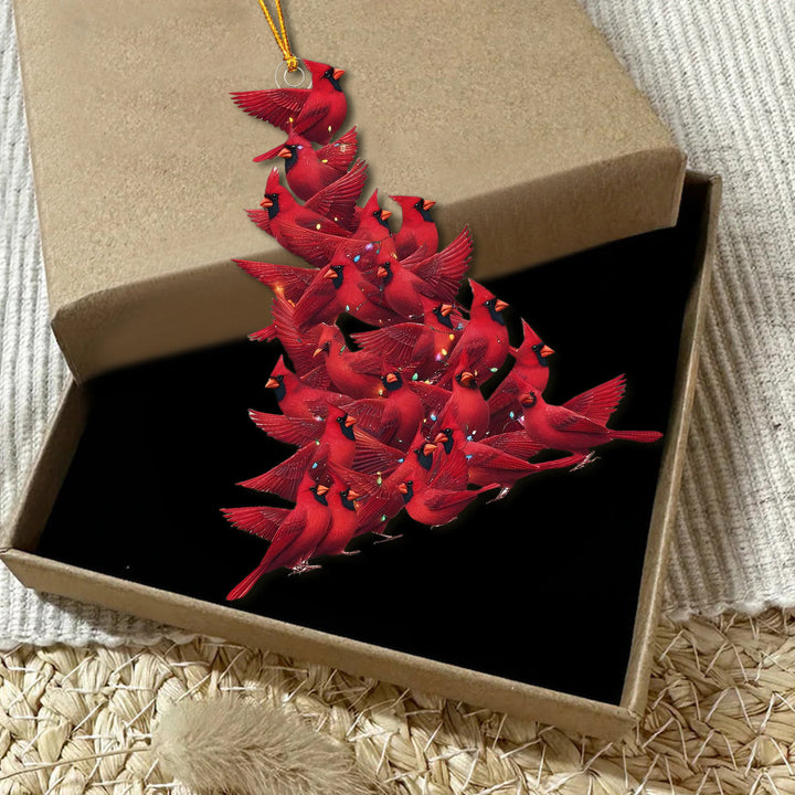 Коледен орнамент Червен кардинал - Подарък за любители на птици