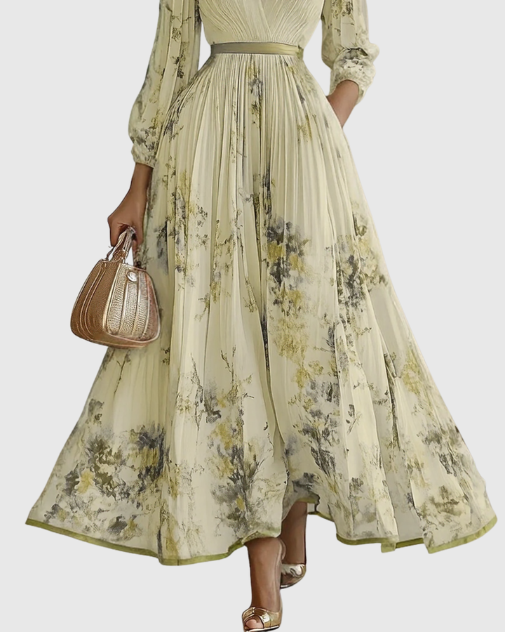 Боряна - Елегантна Плисирана Макси Рокля