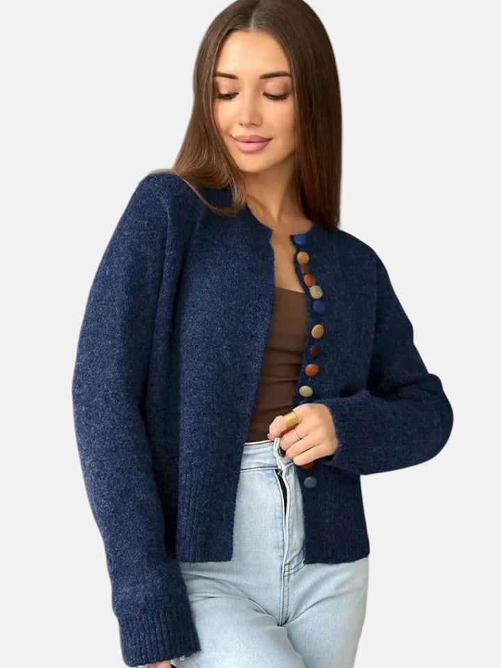 НОЕЛ - КАРДИГАН С БУТОНЕН АКЦЕНТ