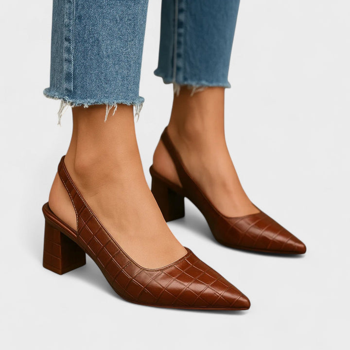 Вяра – Обувки на висок ток от крокодилска кожа