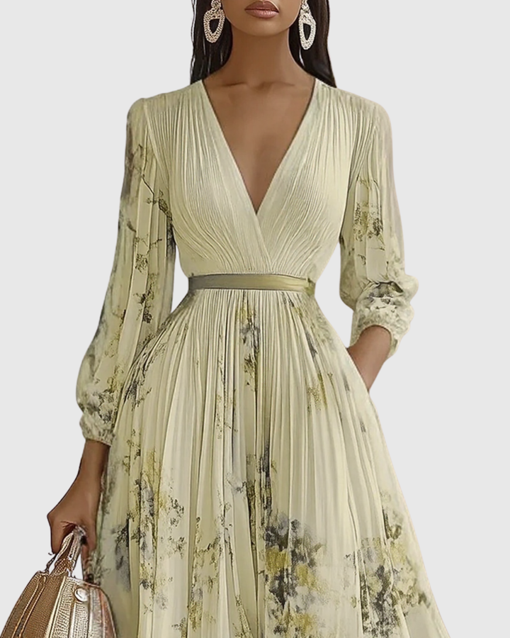 Боряна - Елегантна Плисирана Макси Рокля