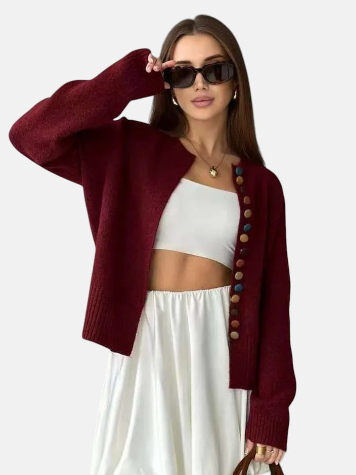 НОЕЛ - КАРДИГАН С БУТОНЕН АКЦЕНТ