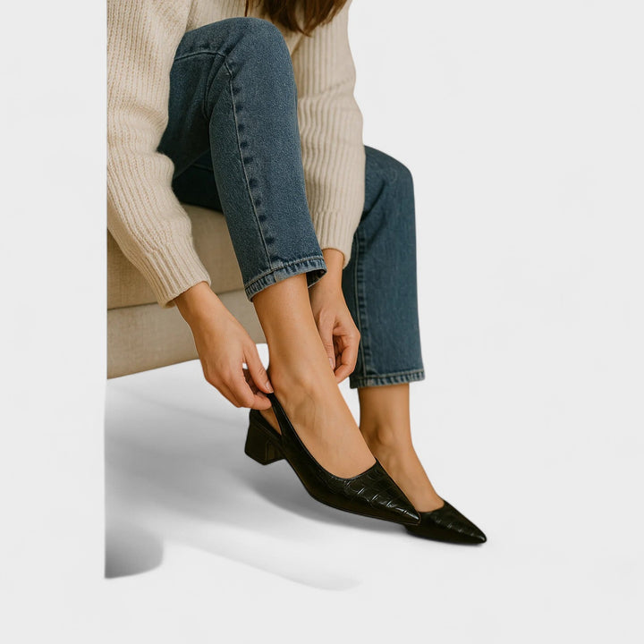 Вяра – Обувки на висок ток от крокодилска кожа