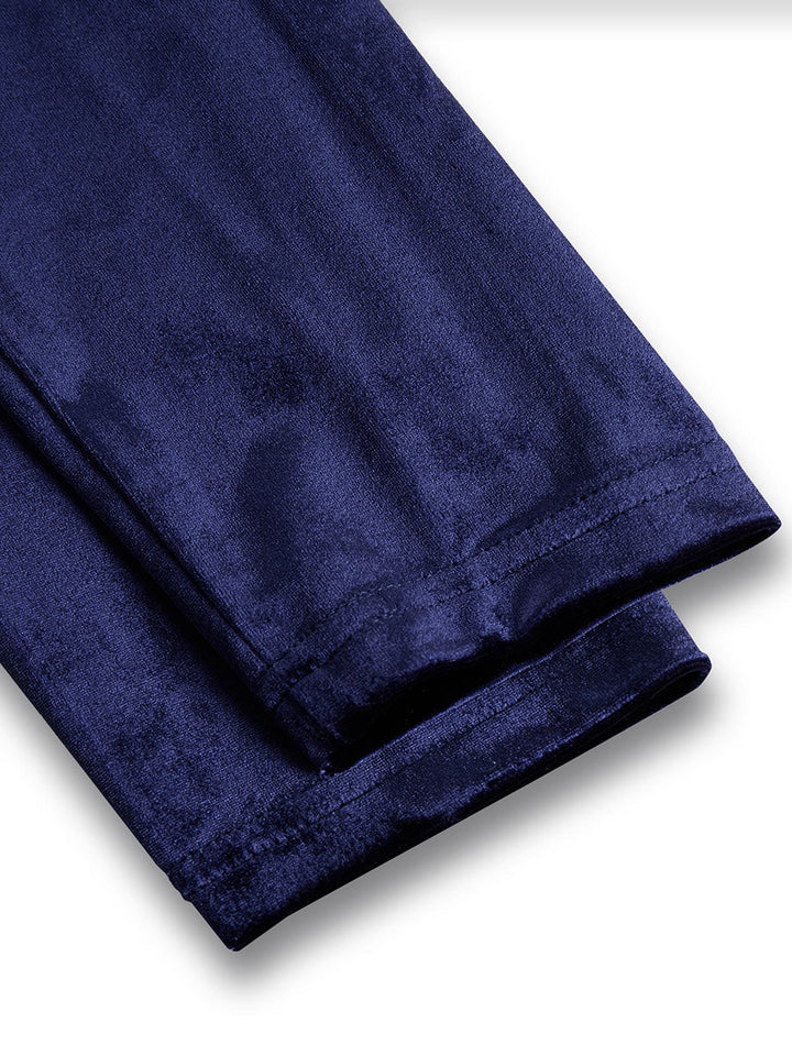 Росица - Тъмносиня миди рокля с дълъг ръкав