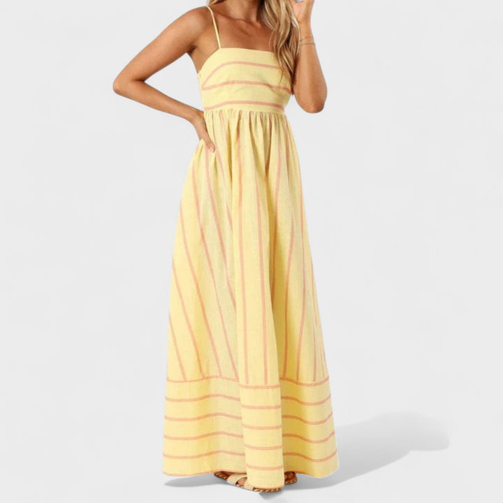 Изабел - Дълга рокля с райета