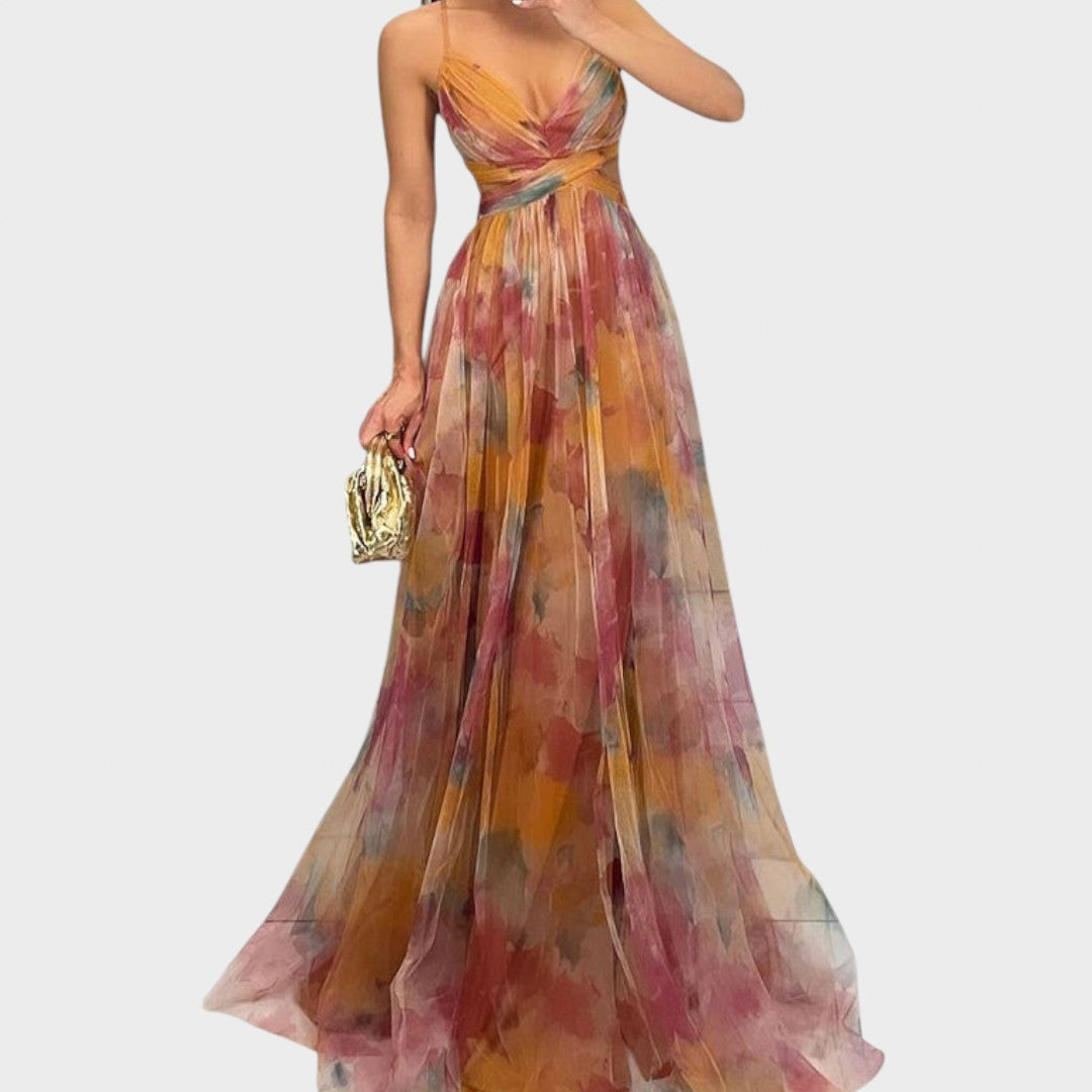 Миа - Цветна Макси Рокля за Безупречна Елегантност