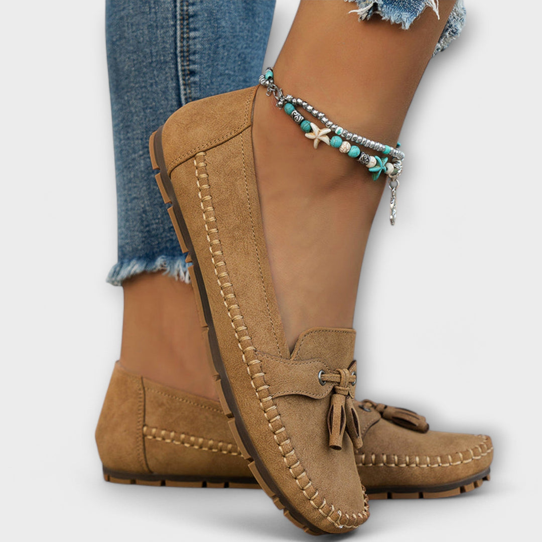 Тереза - Мокасини от кожа