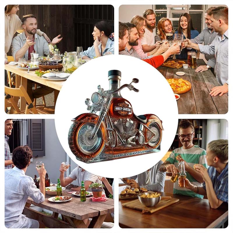 Kreativ motorcykel glasflaske