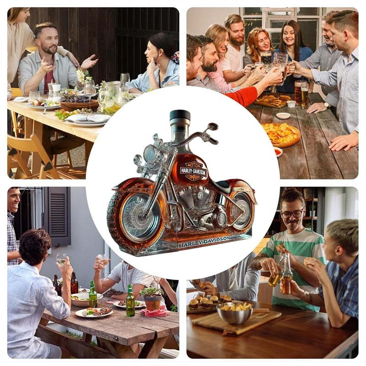 Kreativ motorcykel glasflaske