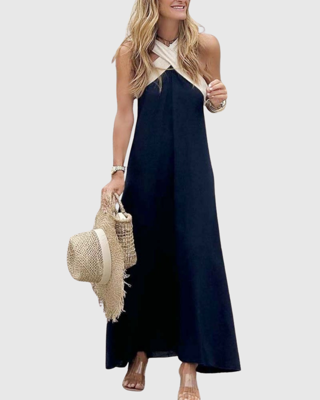 Йорданка - Рокля с кръстосано деколте