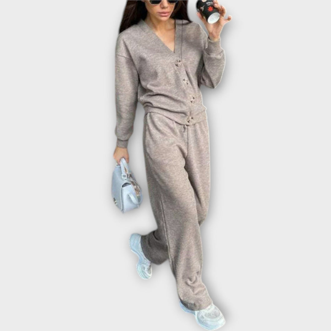 Хедвига - Комплект плетен палто и панталони