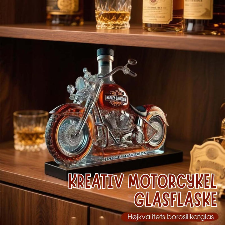 Kreativ motorcykel glasflaske