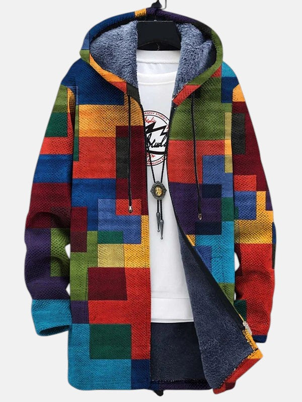 Геометричен - Луксозен кардиган, вдъхновен от изкуството