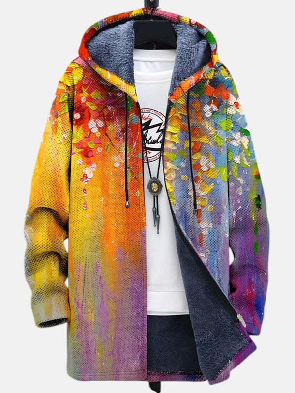 Геометричен - Луксозен кардиган, вдъхновен от изкуството