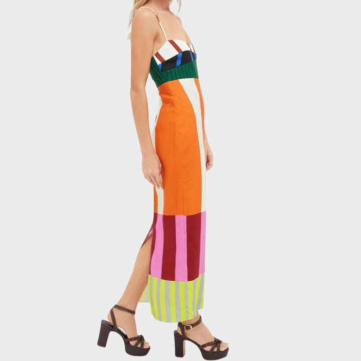 Марта - Дълга рокля в множество цветове в бенгалски стил