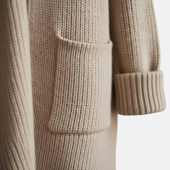 Дария - Плетен жилетка от вълнена смес