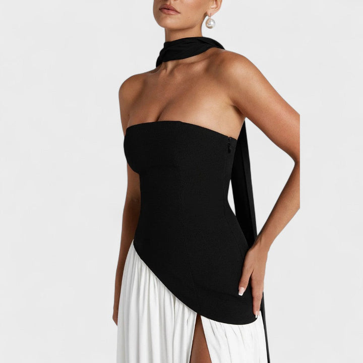 Хана - Дълга рокля с изискан дизайн