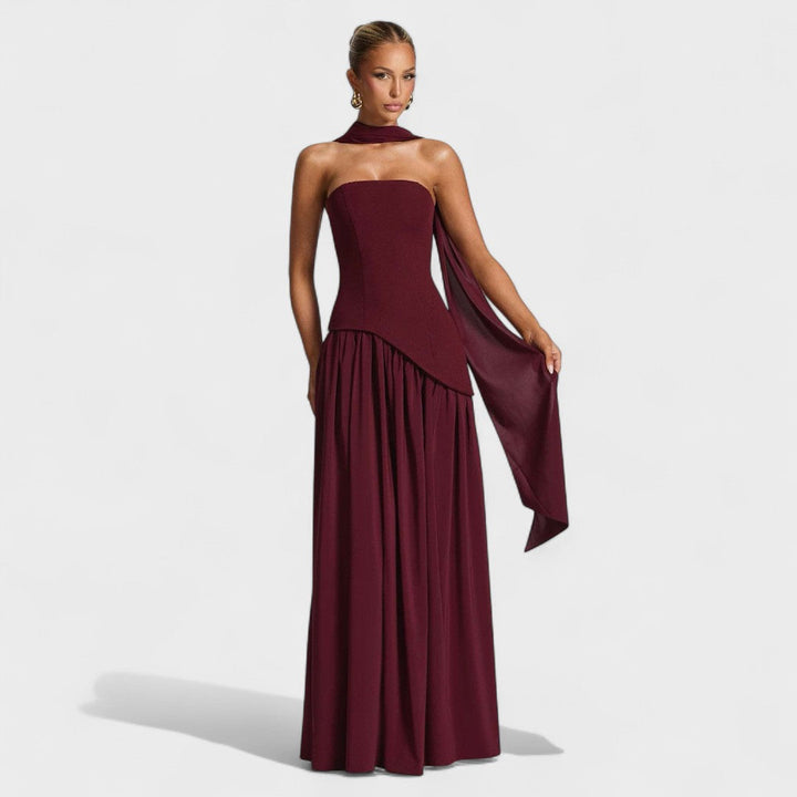 Хана - Дълга рокля с изискан дизайн