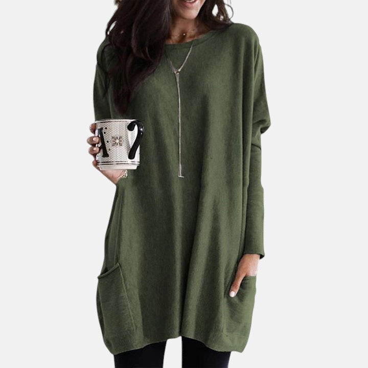 Габриела - свободна туника с джобове и елегантно прикритие на корема