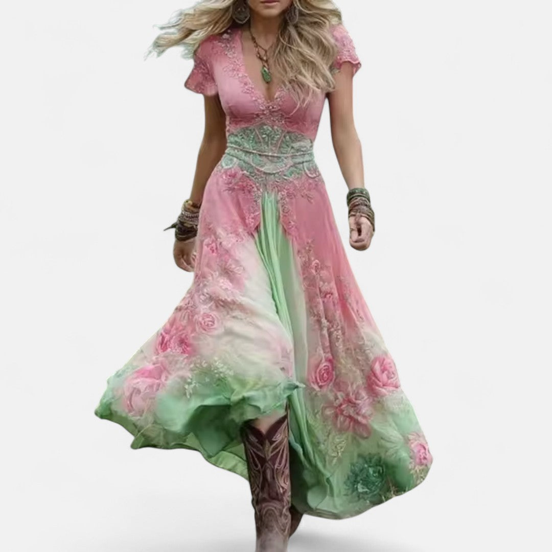 Елисавета - Стилна рокля в стил бохо, вдъхновена от винтидж модата