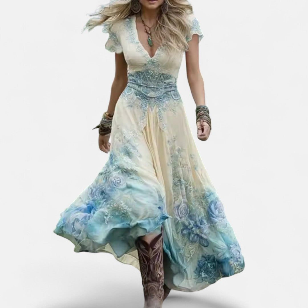 Елисавета - Стилна рокля в стил бохо, вдъхновена от винтидж модата