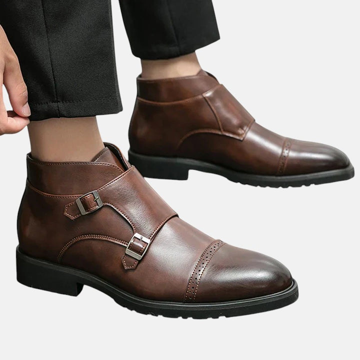 Христо | Кожени обувки с двойно закопчаване monk