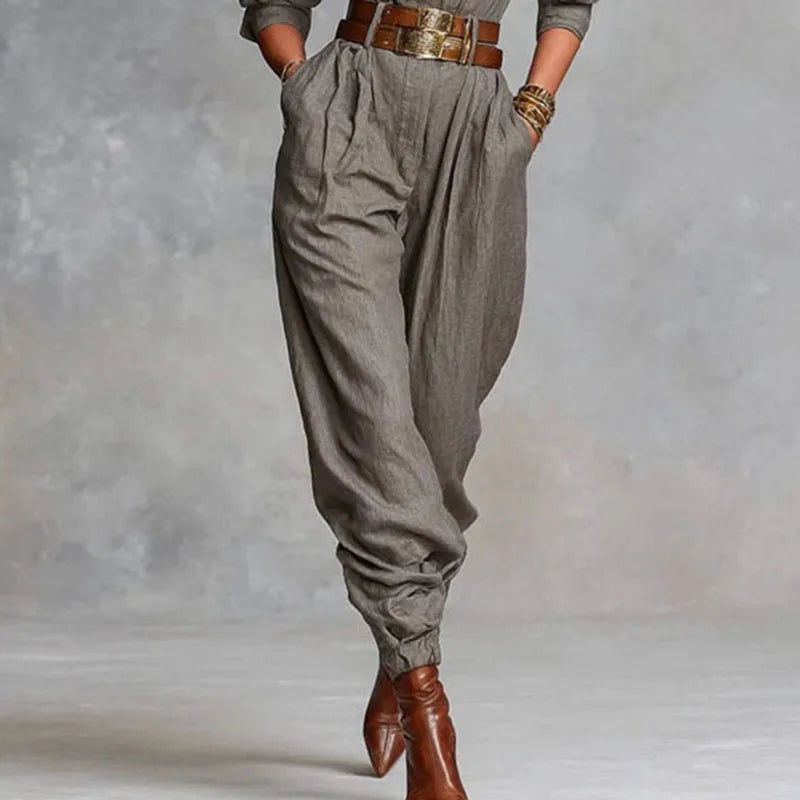 Миа | Рафиниран комбинезон с текстура от твид и каре