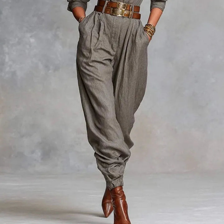 Миа | Рафиниран комбинезон с текстура от твид и каре