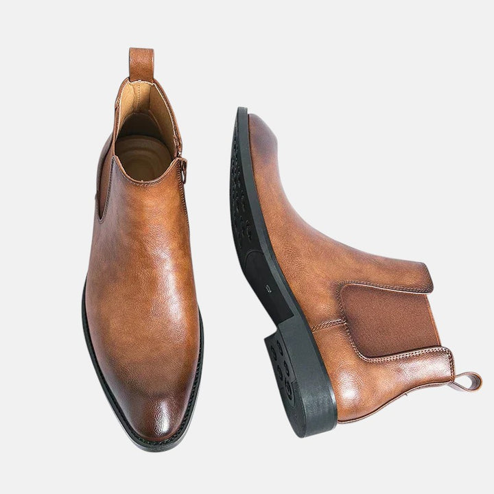 Калоян - Кожени ботуши Челси с цип