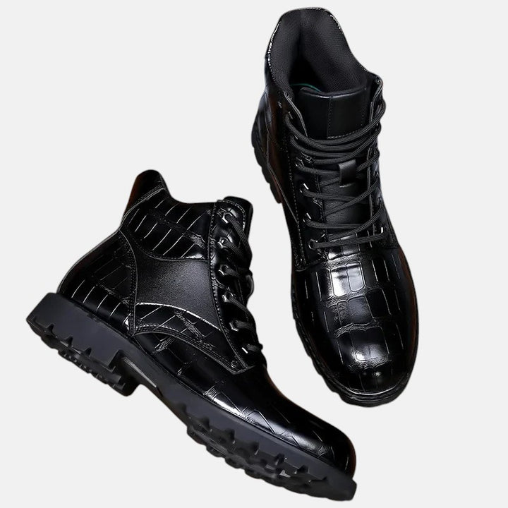 Николай - Изискани ботуши до глезена с уникален дизайн