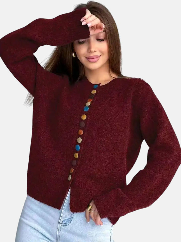 НОЕЛ - КАРДИГАН С БУТОНЕН АКЦЕНТ