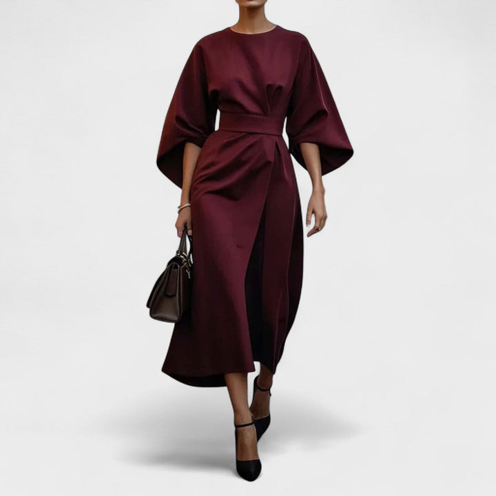 Сандра - Дълга рокля с колан