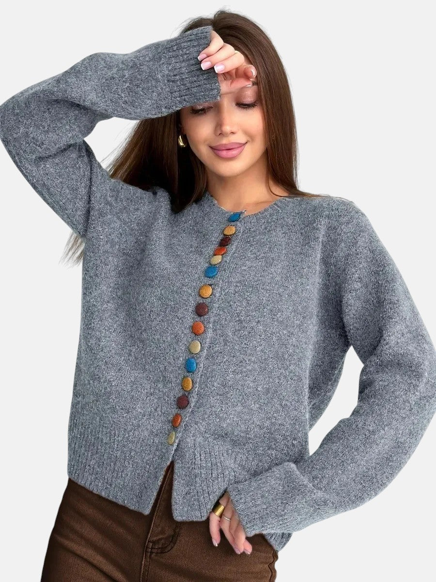 НОЕЛ - КАРДИГАН С БУТОНЕН АКЦЕНТ