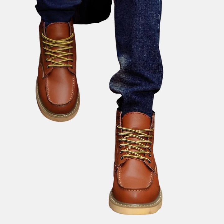 Дъстин | Зимни кожени обувки