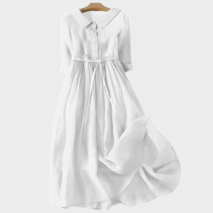 Ена - Лятна рокля с връзка в талията