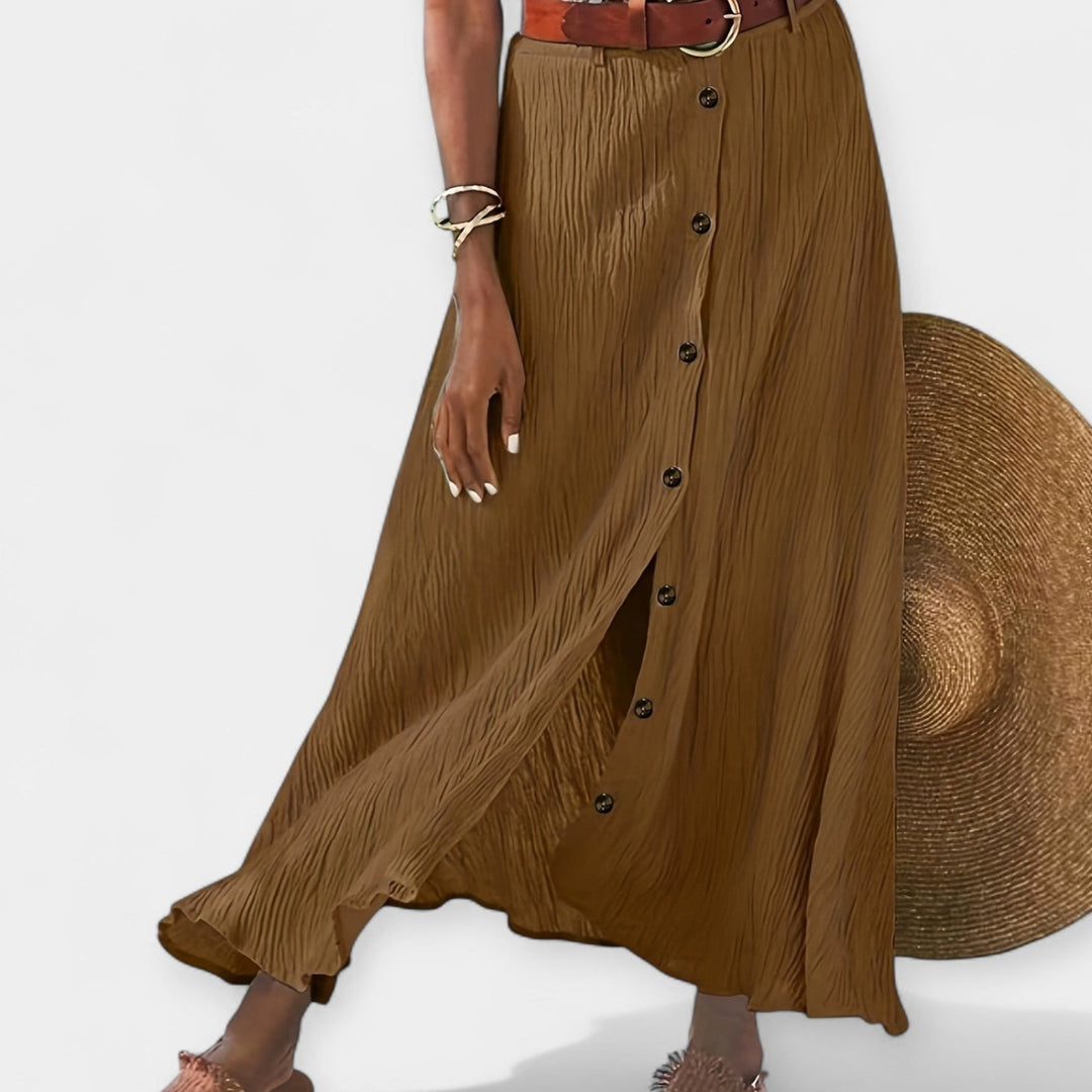 Полупрозрачна Миди Поличка с Разцепка