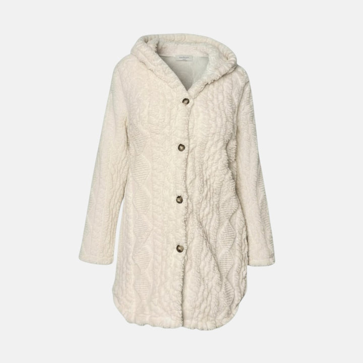 Йоанна - Плюшен кардиган с качулка