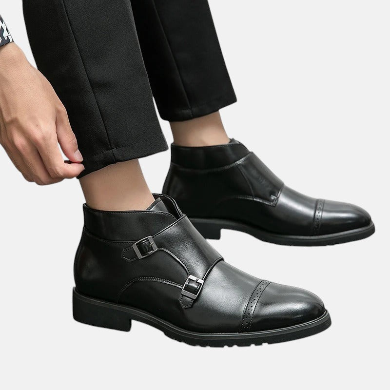 Христо | Кожени обувки с двойно закопчаване monk