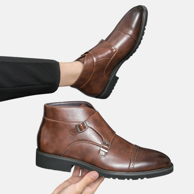 Христо | Кожени обувки с двойно закопчаване monk