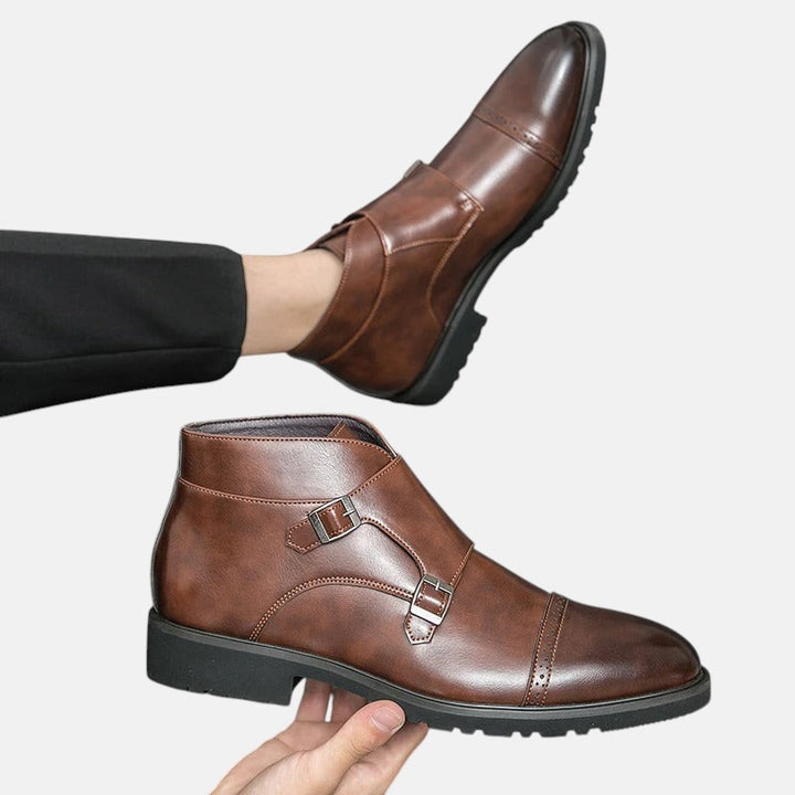 Христо | Кожени обувки с двойно закопчаване monk