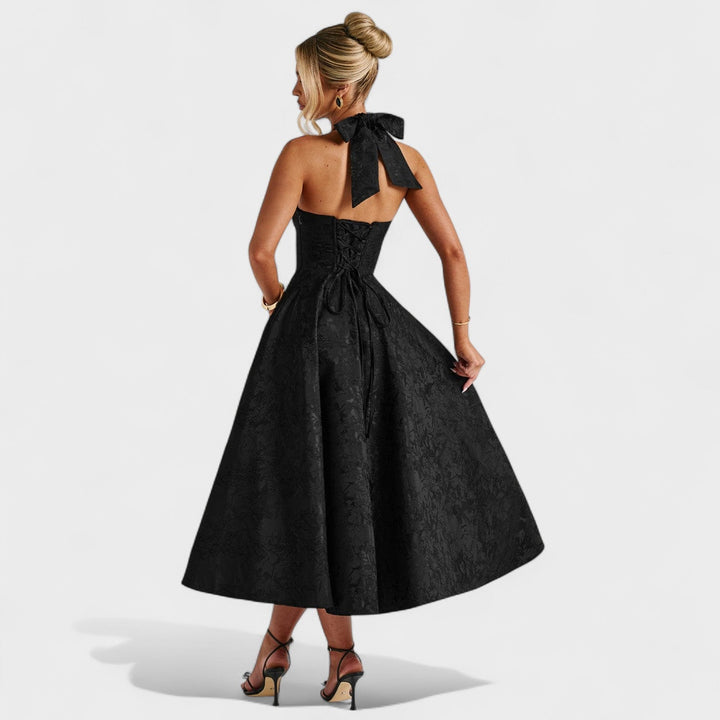 Жулиета – Миди рокля с халтер деколте