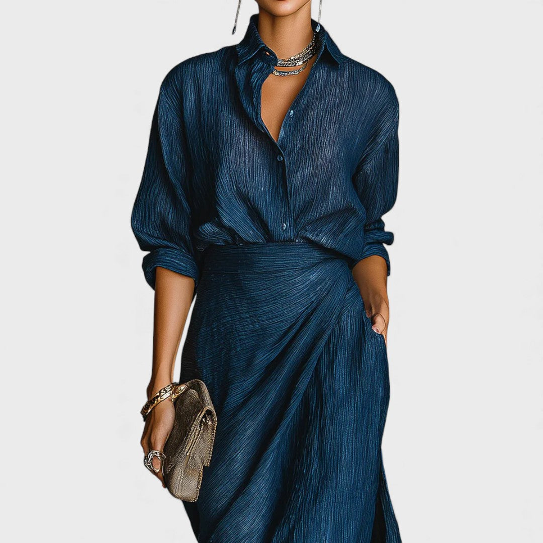 Габриела - Елегантна рокля с плисета