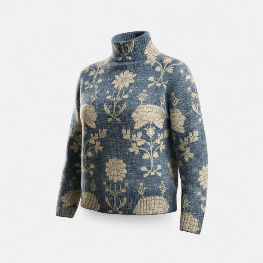 Силвия  - Топъл и елегантен пуловер с висока яка