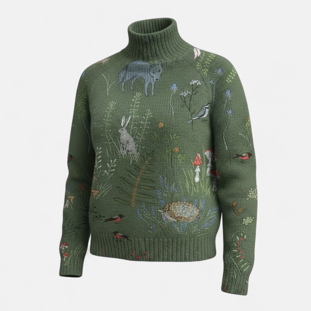 Силвия  - Топъл и елегантен пуловер с висока яка