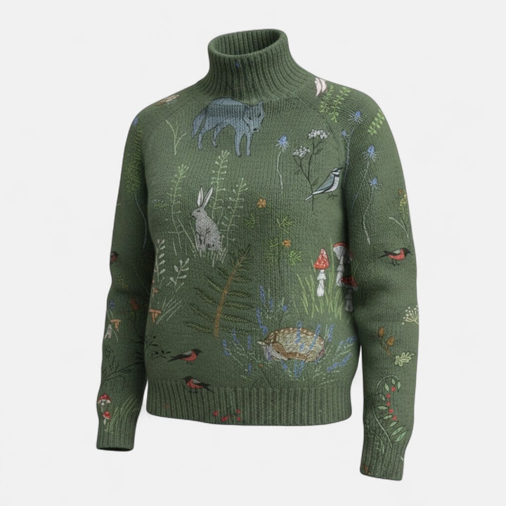 Силвия  - Топъл и елегантен пуловер с висока яка